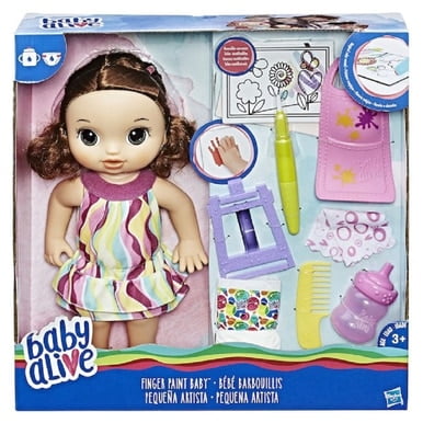 Baby Alive Finger Paint Baby Doll - Brunette (Best Finger Paint For Babies)
