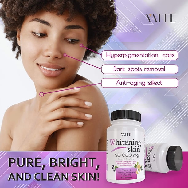 Suplemento VAITE para blanquear el glutatión, 9000 mg, 120 cápsulas