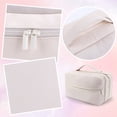 thumbnail image 2 of Bolsa de cosméticos de cuero PU con cierre de cremallera, gran capacidad, esponjosa para mujeres y niñas, 2 of 9