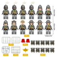 thumbnail image 2 of 12pcs Knight Figure, 2"Knight Sets, Knight Minifigures, Knight Building Blocks, Minifigures Knight Weapons Set Accessories Kit Include Armor Helmet Cloaks Shield Barding Horses, E, 2 of 8