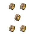 thumbnail image 3 of Guardoinrt Exquisite Inlaid Ring Durable Alloy With Shimmering Diamonds For Luxurious Feel golden 4 rows 5Set, 3 of 6