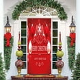 thumbnail image 4 of 35 x 79 Inch Christmas Door Cover, Santa Claus Pattern Polyester Door Decoration, Holiday Front Door Hanging for Xmas Party, Indoor Outdoor Festival Home Decor, 4 of 5