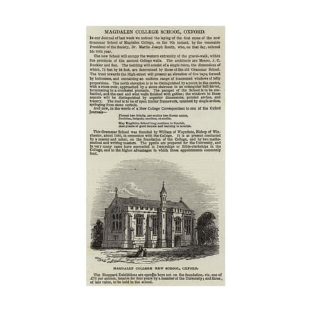 746 Oxford - Magdalen College School, Oxford Print Wall Art
