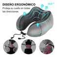 thumbnail image 2 of Cómodo Almohada De Viaje Espuma  Para Cuello Gris, 2 of 5