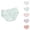 Multicolor, variant on 5 Pack Women's Ribbed Scalloped Edge Bikini Panties - Soft Breathable Stretch Cotton Underwear for Everyday Comfort & Gym Workout