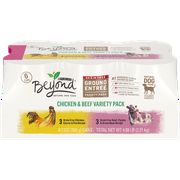 (6 Pack) Purina Beyond Grain Free, Natural Pate Wet Dog Food, Chicken & Beef Recipe Variety Pack, 13 Oz. Cans