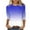 White, variant on DDAPJ pyju 3/4 Sleeve Tunic Blouses for Women,Gradient Casual T-shirt Crew Neck Workout Shirt Spring Summer Lightweight Tops