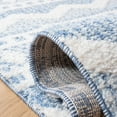 thumbnail image 5 of SAFAVIEH Moroccan Tassel Fallon Southwestern Shag Area Rug, Ivory/Light Blue, 6'7" x 6'7" Round, 5 of 8