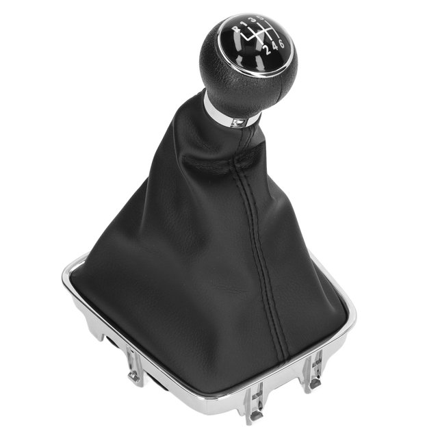 Perilla De Palanca De Cambios Para Coche, 6 Velocidades, Con Bota De Cuero PU
