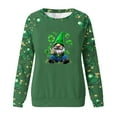 thumbnail image 5 of Kilaqueen St. Patrick's Day Sweatshirt for Women Shamrock Print Crew Neck Long Sleeve Pullover Tops Casual Comfy Loose Fit Holidy Vacation Tops, 5 of 5
