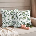 thumbnail image 2 of Outdoor Pillow Covers Watercolor Green Vines Waterproof Pillow Cases 24x24 Set of 2, Country Leaves Throw Pillow Cover Pillowcase for Patio Balcony Couch Garden, 2 of 9