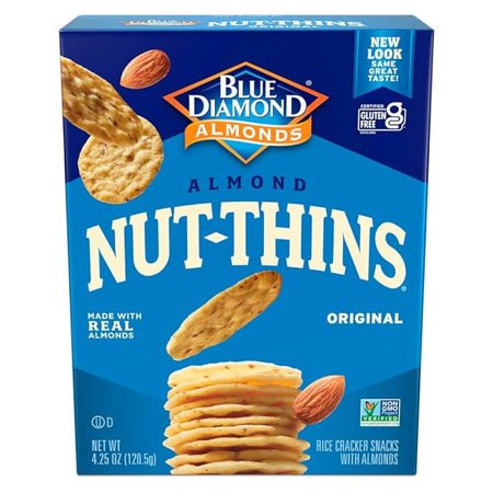 Blue Diamond Almonds, Original Almond Nut Thins Crackers, 4.25oz