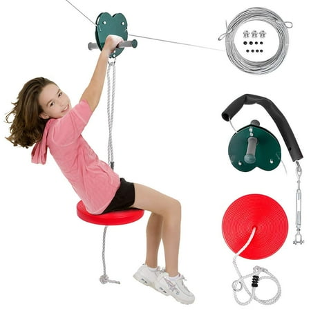 zip 100ft trolley slackers vevor backyard lines entertainment kit line