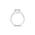 thumbnail image 3 of FB Jewels 14kt White Gold Womens Round Diamond Halo Bridal Wedding Engagement Ring 1/2 Cttw, 3 of 4