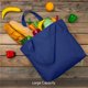 thumbnail image 4 of Bolsa de lona con diseño superior, reutilizable, para compras de comestibles, azul, 4 of 7
