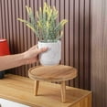 thumbnail image 3 of Wood Plant Stands Indoor,Mid-Century Modern Single Plant Stand for 3-12 Inch Pots,Tall Plant Stool for Large Plants,Perfect for Living Room,Balcony,and Office, 3 of 7
