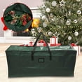 thumbnail image 3 of Christmas Tree Storage Bag, Extra Large Artificial Xmas Tree Storage Container for Trees and Decor, Heavy Duty Dustproofs with Reinforced Handles Dual Zippers Wide Opening 48*14.9*19.6In E, 3 of 9