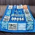 thumbnail image 2 of Uncle Blanket Uncle Gifts on Fathers Day from Niece or Nephew - 50" X 60" World''s Greatest Uncle Soft Throw Blanket - Best Christmas Birthday Funcle Present, 2 of 6