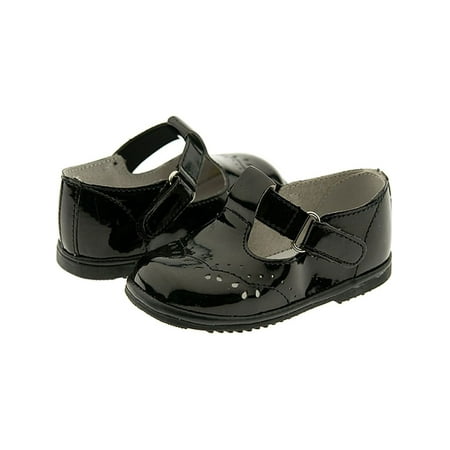 Black Patent Mary Jane Shoes - Baby Toddler Girls Black Patent Eyelet Design Mary Jane Shoes Size 1-7