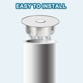 thumbnail image 4 of Uxcell Bouchon de Trou de Cheminée, 63mm(2.5 Pouces) Étanchéité Réglable Rond en Acier Inoxydable Couvercle de Tuyau de Cuisinière avec Bouchon Amovible pour Cuisine Balcon Égout, Ton Argenté, 4 of 5