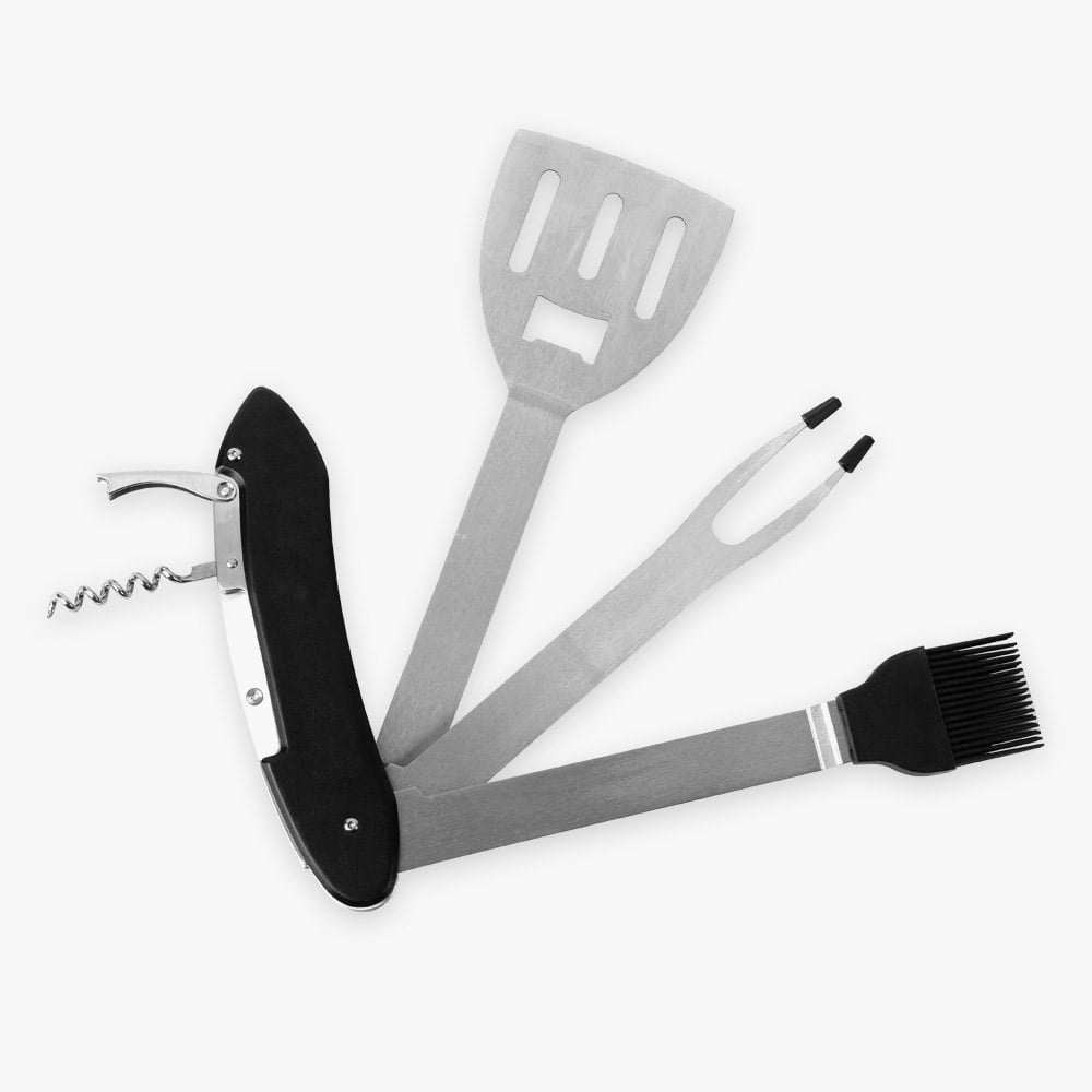Master Grill Folding BBQ Tools with Black Handle