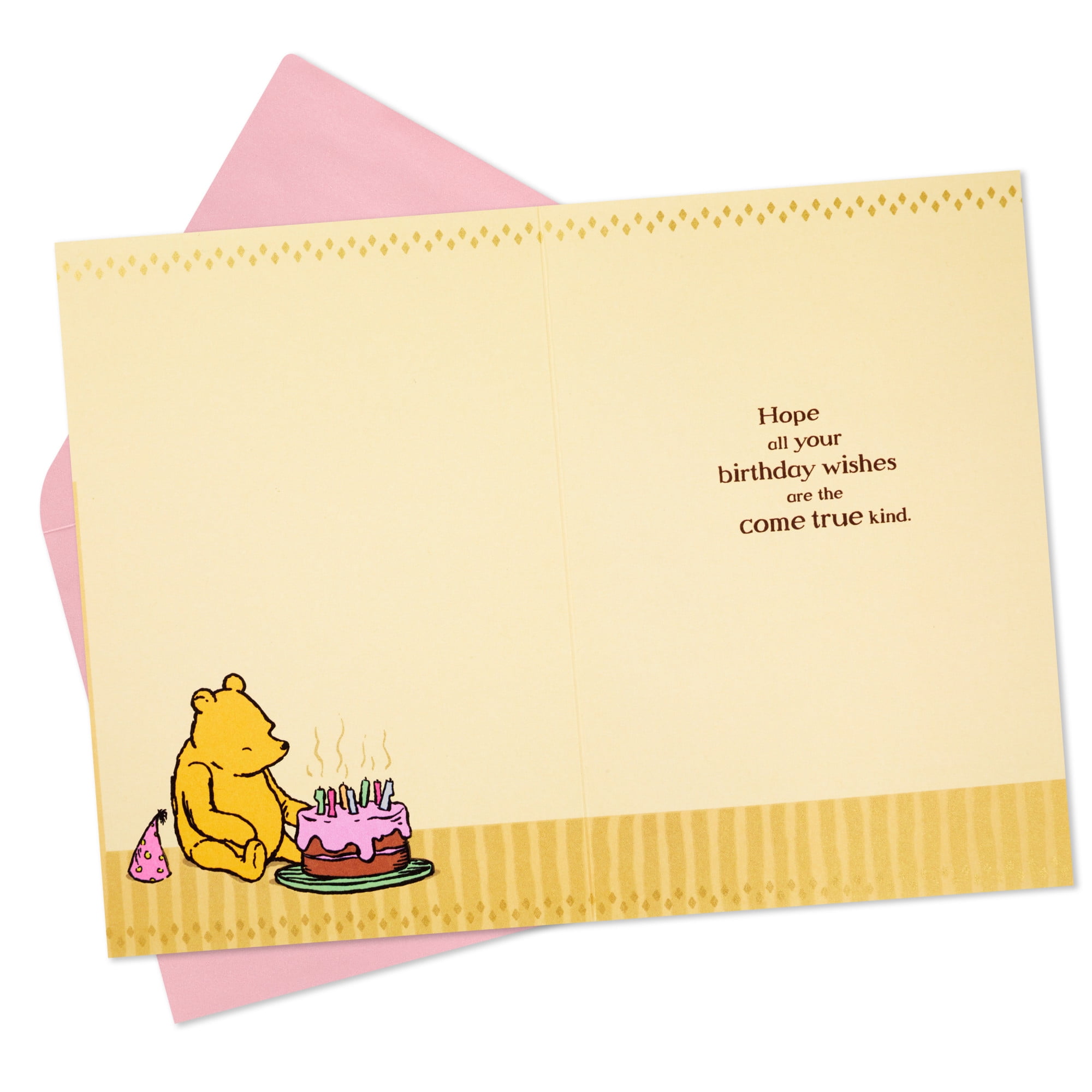 Hallmark Disney Winnie the Pooh Birthday Card (Hope Your Wishes Come True)