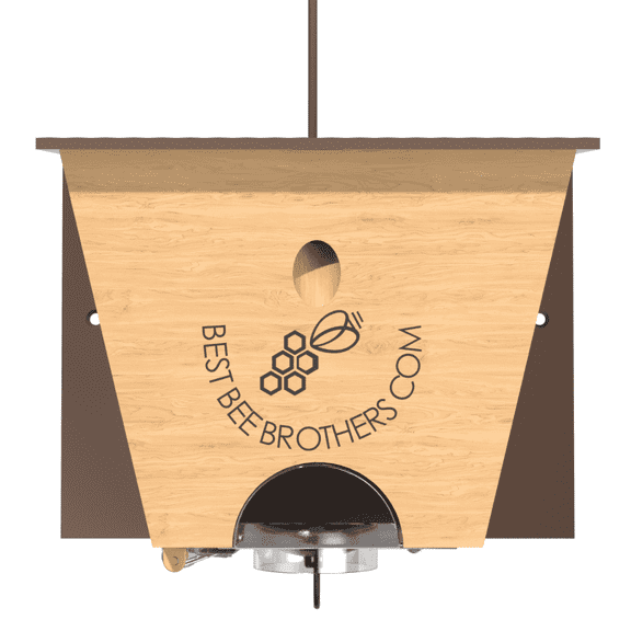 Turbo Trap with Designer Brown Roof for Catching Carpenter Bees by Best Bee Brothers