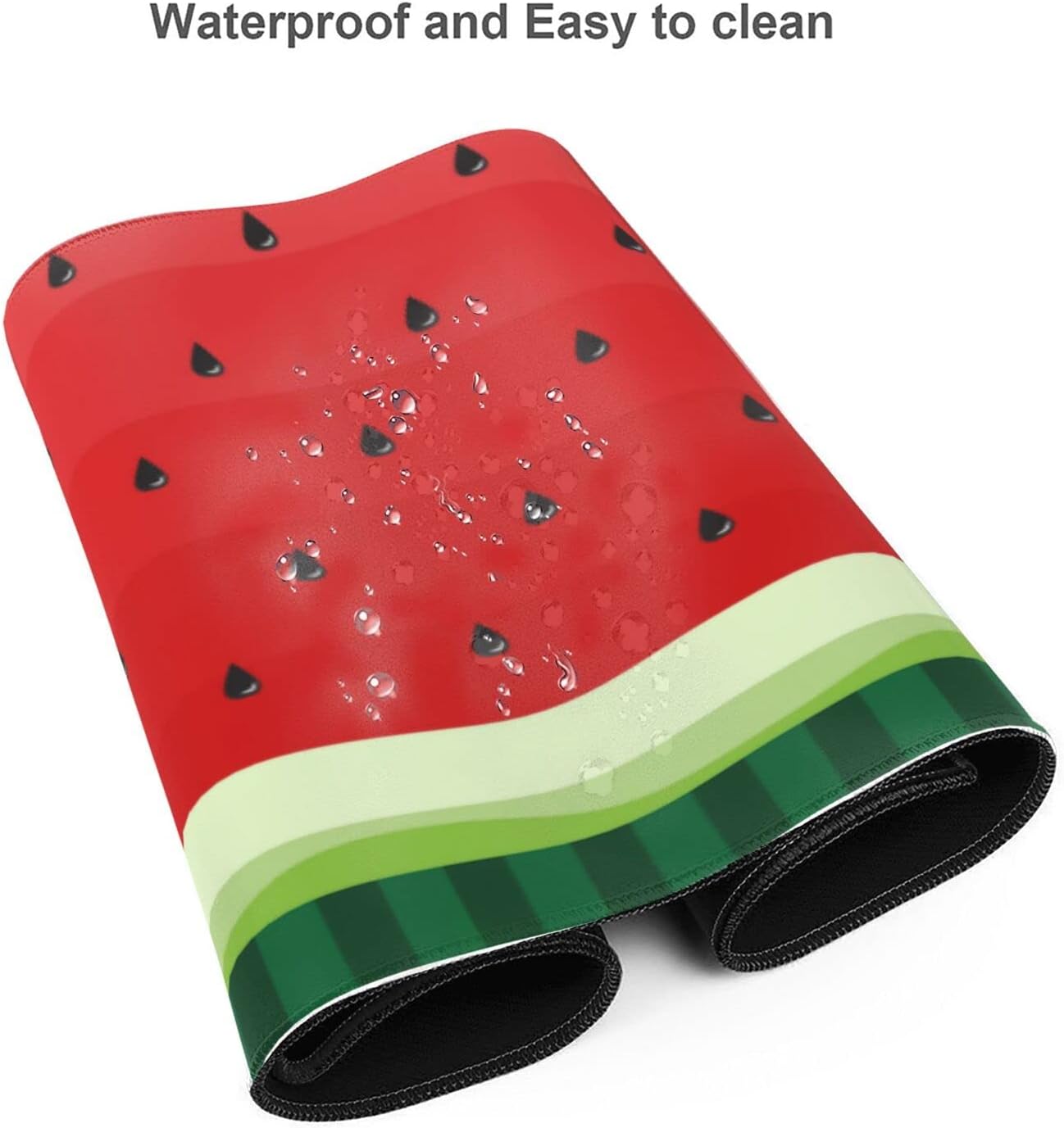 Watermelon Black Seeds Large Keyboard Rubber Writing Table Mat 31.5X 11.8 inch NonSlip Large Desk Mat Ideal for Office and Home
