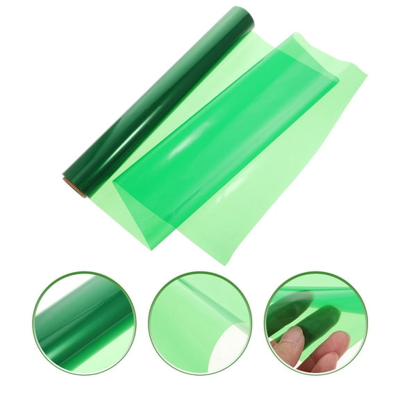 KAKOWELY 1Pcs Green Cellophane Wrapping Paper for Bouquet Wrap Material 15.7x1181.1in