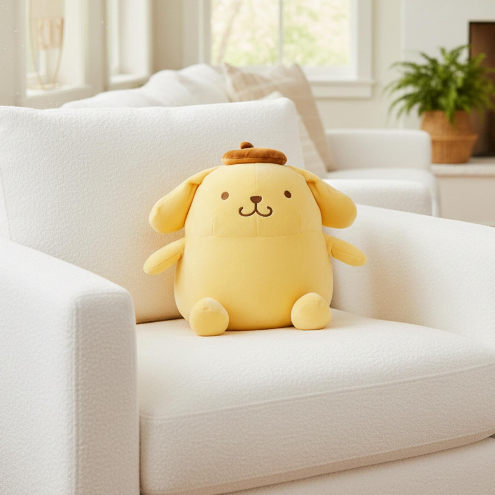 Sanrio Pompompurin Kids Weighted Pillow Buddy, 3 lb Character Plush