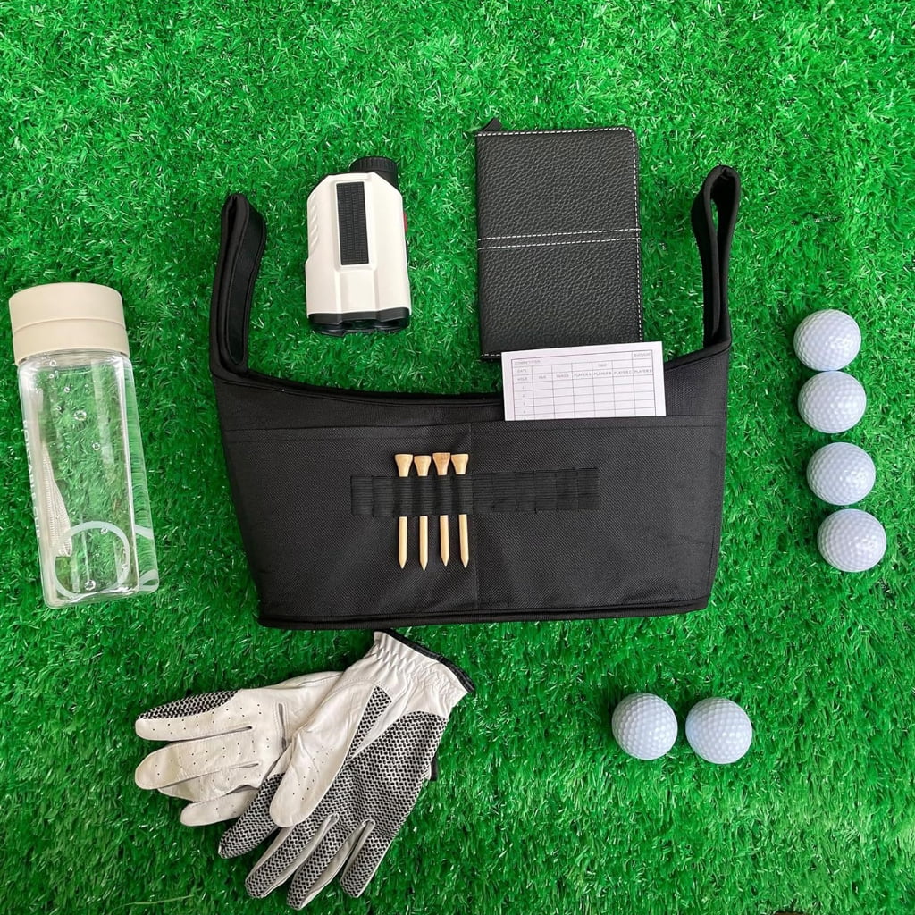 Spacious Golf Push Cart Bag Waterproof Storage System with Multiple Compartments