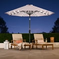 thumbnail image 5 of Best Choice Products 10ft Solar LED Lighted Patio Umbrella w/ Tilt Adjustment, UV-Resistant Fabric - Burgundy, 5 of 7