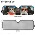 thumbnail image 7 of Uorisanigo Windshield Sun Shade for Jeep Wrangler JK JKU JL JLU 1997-2025 & Jeep Gladiator JT 2020-2024, Funny Cat Driving Front Window Sun Visor Blocks UV Rays Foldable Sunshade, 7 of 7
