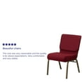 thumbnail image 5 of BizChair 21''W Stacking Church Chair in Burgundy Fabric - Gold Vein Frame, 5 of 13