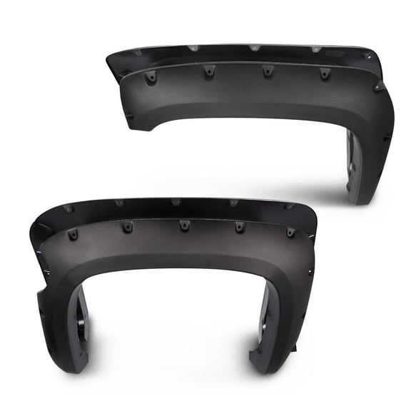 CROSSDESIGN Fender Flares Fit for Chevy Silverado 1500 2007-2013 Black