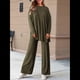 thumbnail image 5 of Conjuntos de Dos Piezas para Mujer, Camisetas de Larga A Juego, Pantalones Anchos y Chándales, Ropa de Otoño. Verde L, 5 of 10