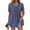 Navy#2, variant on New trending & for spring GaThRRgYP Womens Plus Size Tops Tunic Short Sleeve Shirts,Women's Fashion Printed Fake Two Piece Short Sleeve Round-Neck Blouses Purple S