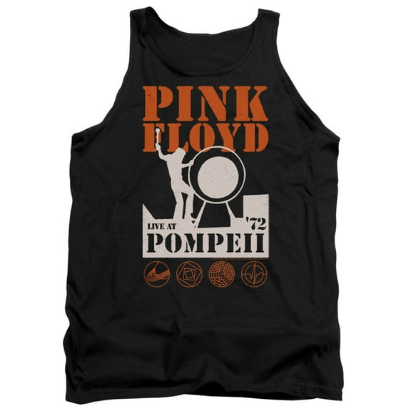 Pink Floyd Pompeii Adult Tank Top Black