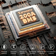 KEPWORTH 36V 100AH Lithium Battery for Golf Cart, LiFePO4 Batteries with 200A BMS, 4000+ Rechargeable Deep Cycle, Grade A Lithium Iron Phosphate Cells, with A Smart Battery Monitor & 20A Charg