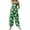 Green, variant on Gyujnb Women's St. Patrick's Day Overalls - Green White Shamrock Print Pocketed Wide Leg Jumpsuit for Irish Festival,5XL