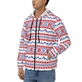 thumbnail image 3 of Kdxio red blue Snow Mountain Print Men Hoodies Casual Hoodies for Men with Zip Pockets Full Zip Long Sleeve Sweatshirt Sports Hooded Jacket-Medium, 3 of 5