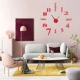 thumbnail image 1 of 3D Wall Decal Decorative Clock,Living Room Frameless Wall Clock 3D Decor,DIY Large Wall Clock Numbers with Pictures,Reloj Grande De Pared para Sala (Red (Non-Luminous), 16 inches), 1 of 1