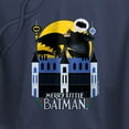 thumbnail image 3 of Merry Little Batman Mansion Women's Cropped Hoodie Pullover Sweatshirt, Navy, Large, 3 of 6