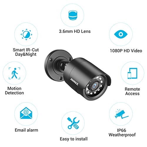 Cámara de Vigilancia de Seguridad ANNKE 1080p HD-TVI para Sistema de CCTV