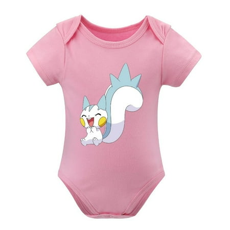 

Pokemon Newborn Pink Climbing Bodysuit Baby Boys&Girls Short Sleeve Tops 24 Months