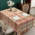 thumbnail image 3 of Orange Checkered Tablecloth for Rectangle Tables,Linen Table Cloth,Table Cover for Dining Kitchen Decor Party,54x78, 3 of 5