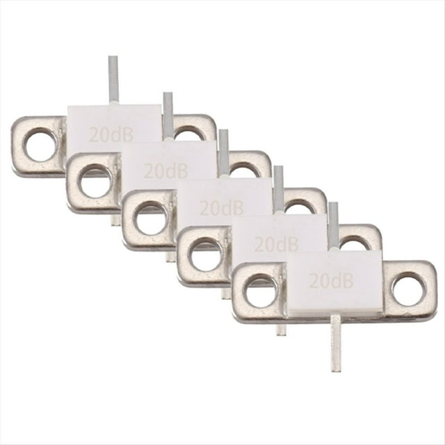 5 Atenuadores con de 20 DB y 100 Vatios, 100 Vatios, 20 DB RFP, 100 W, 20 DB, 100 Vatios, CC-3,0 GHz, 50 Ohmios, Baja ROE, Alta Potencia.