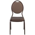thumbnail image 6 of Flash Furniture 4 Pack HERCULES Series Teardrop Back Stacking Banquet Chair in Brown Patterned Fabric - Copper Vein Frame, 6 of 7