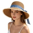 thumbnail image 4 of Gyujnb Wide Brim Bow Sun Hat for Beach Summer Travel Hat, 4 of 9
