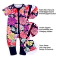 thumbnail image 2 of MYGBCPJS Baby Boys Girls 2-Pack Zipper Romper Infant Short Sleeve Cotton Playsuit 2 Way Zip Jumpsuit Sleep and Play Toddler One-piece Pajamas (3-36 Months), 2 of 6